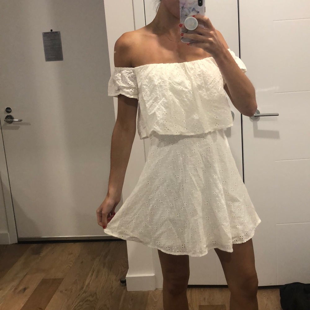 White off the shoulder dress